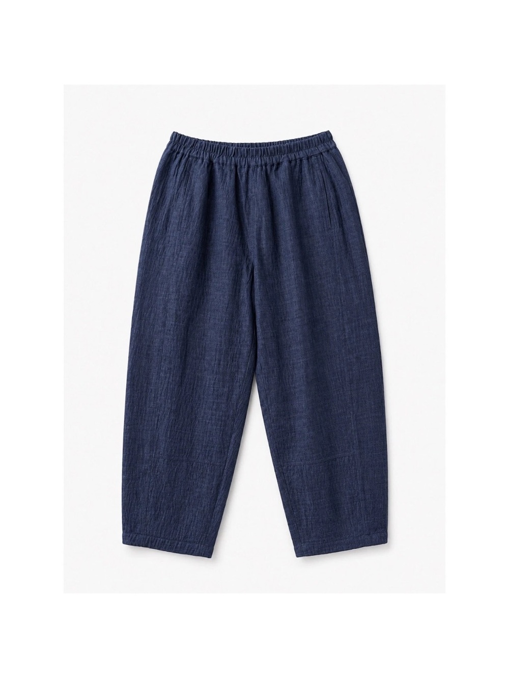 NWT Max Studio London Barrel Leg Trousers Blue XL Elastic Waist Relaxed Pant